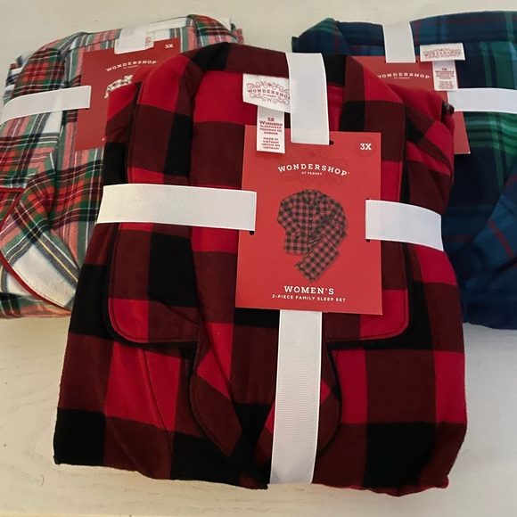 Three NWT Women’s Pajama Set Target Plaid Sz 3X - Picture 1 of 7